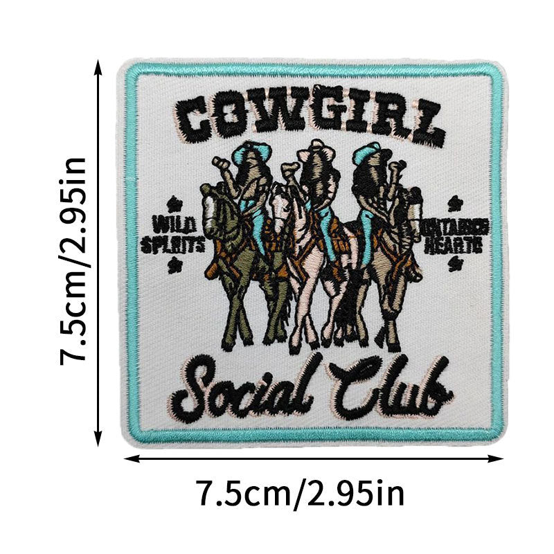 Wholesale 2pcs/pack Seam Free Self-adhesive Rectangular Seam Free Washable Denim Embroidery Accessory Cloth Sticker FS